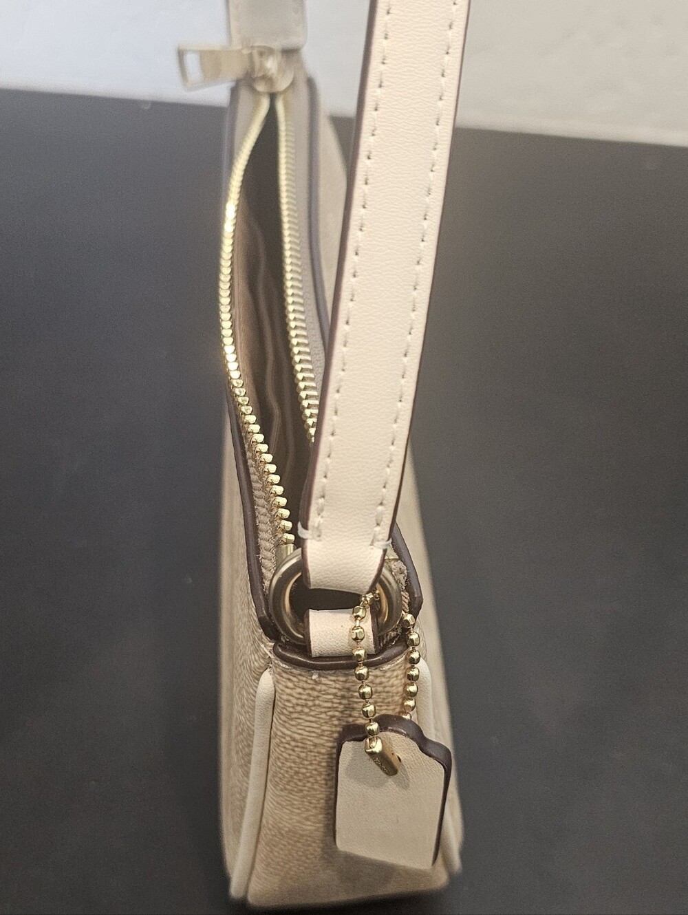 Coach Signature Mini Shoulder Bag in Light Beige - Picture 7 of 8